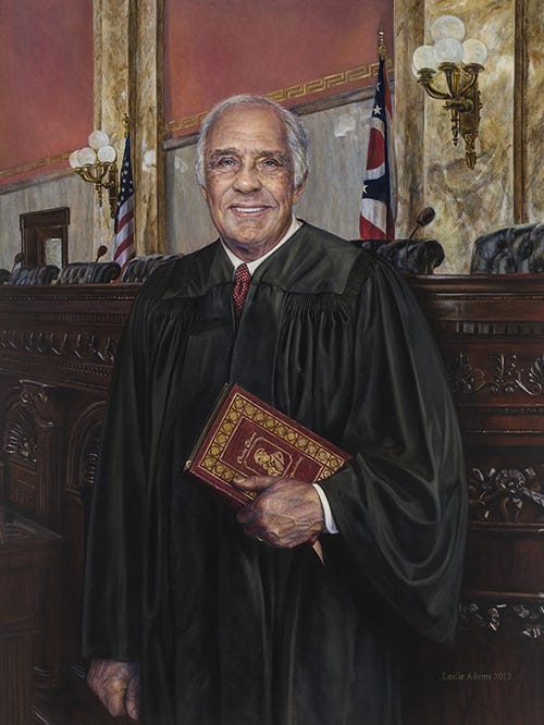 Portrait of Judge Robert Duncan, Supreme Court of Ohio by Leslie Adams Portrait of Judge Robert Duncan, Supreme Court of Ohio by Leslie Adams