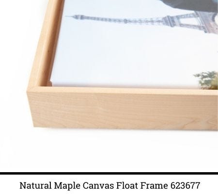 Natural Maple Canvas Float Frame 623677 Natural Maple Canvas Float Frame 623677