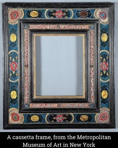 A cassetta frame, from the Metropolitan Museum of Art in New York A cassetta frame, from the Metropolitan Museum of Art in New York
