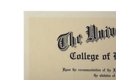 Diplomas can get acid-burn when framed in the incorrect materials Diplomas can get acid-burn when framed in the incorrect materials