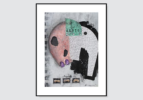 Mixed Media "Elephant" by Toledo, Ohio artist Al Navarre Mixed Media "Elephant" by Toledo, Ohio artist Al Navarre