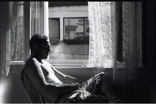 A black and white self portrait in Prague A black and white self portrait in Prague