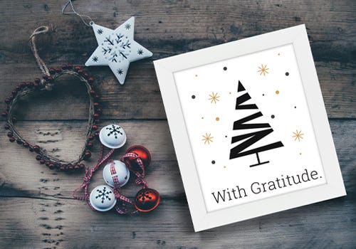 End of year gratitude card End of year gratitude card