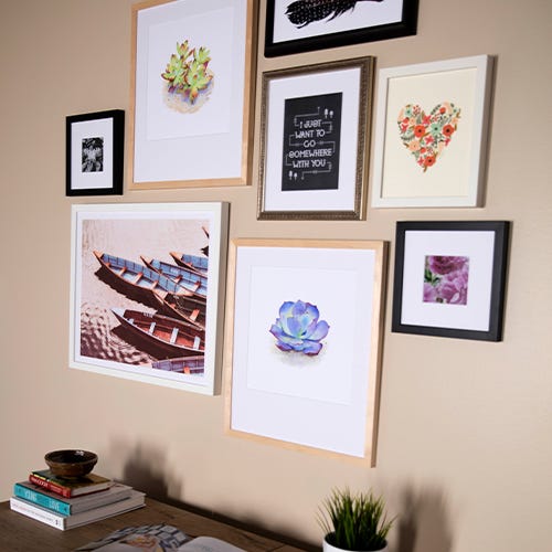 An example of a mixed gallery wall An example of a mixed gallery wall