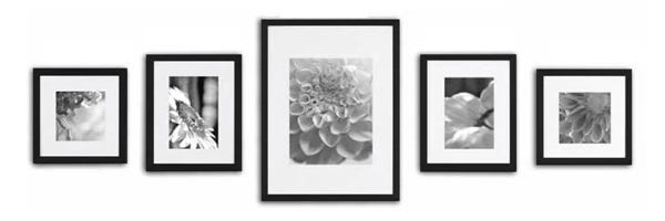 Simple monochrome gallery wall Simple monochrome gallery wall