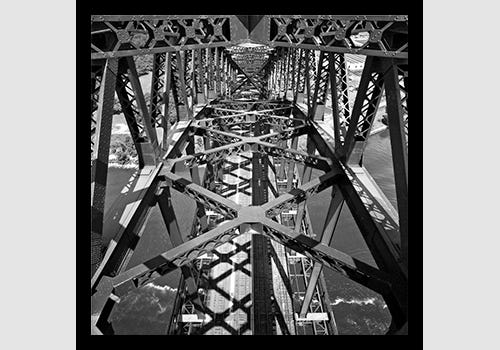 Hell Gate Bridge View Through Trusswork 1996 Hell Gate Bridge View Through Trusswork 1996