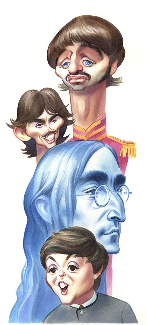 Caricature's of the Beatles Caricature's of the Beatles