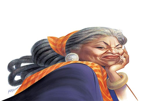 A caricature of Toni Morrison A caricature of Toni Morrison