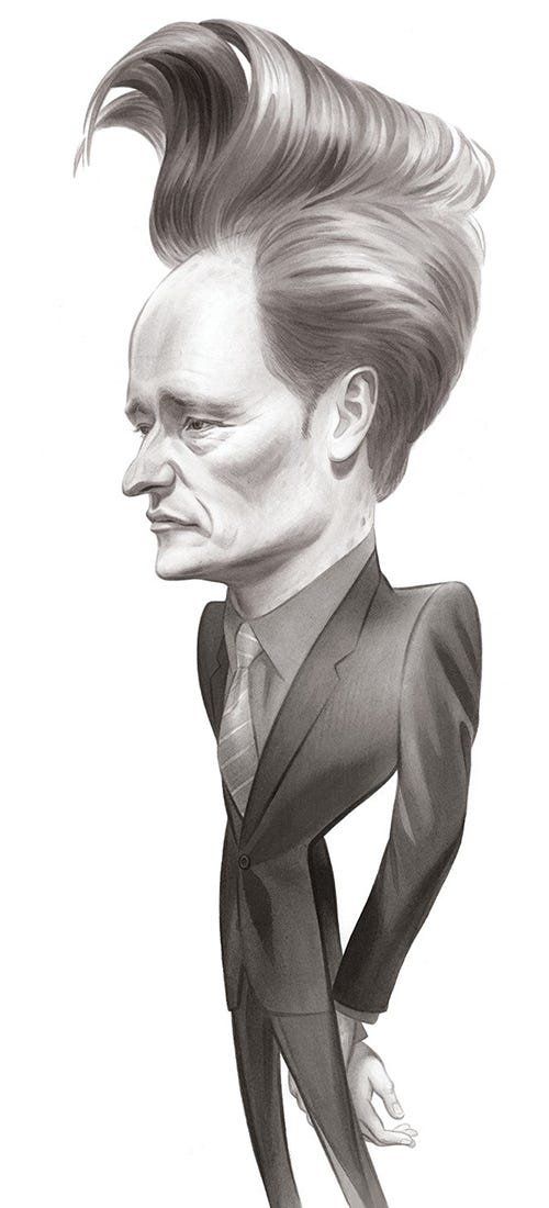 Conan O'Brien caricature Conan O'Brien caricature