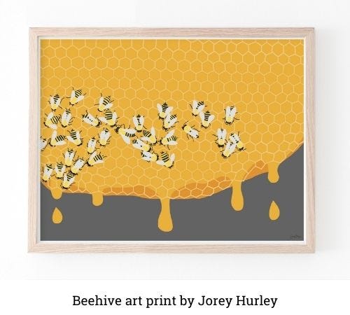 Beehive art print by Jorey Hurley Beehive art print by Jorey Hurley