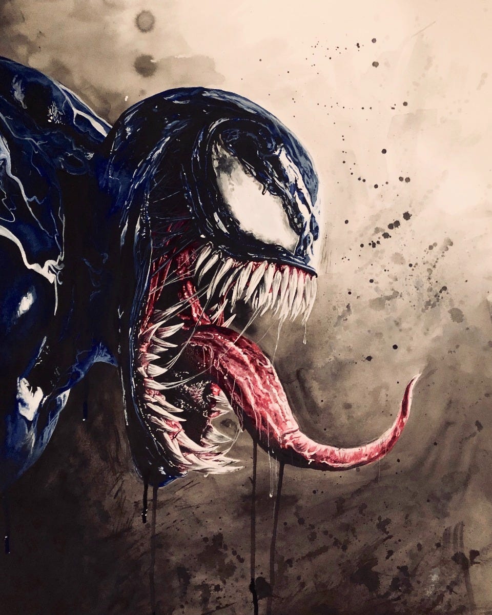 A painting of Venom A painting of Venom
