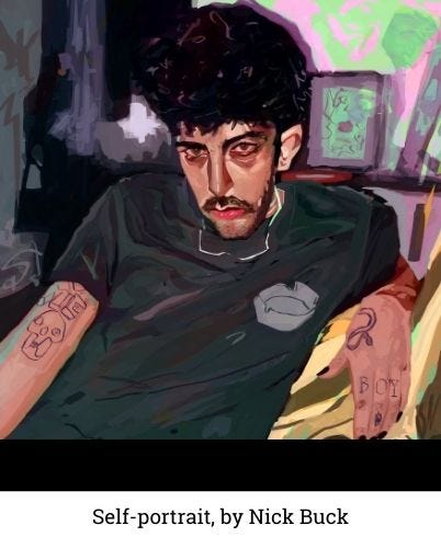 Self portrait by Toledo based artist Nick Buck Self portrait by Toledo based artist Nick Buck
