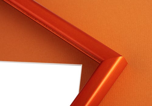 Orange Frame and Mat Board
