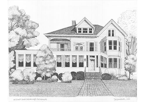 One of Deb Schradieck's mediums in pen and ink which she creates home portraits with. One of Deb Schradieck's mediums in pen and ink which she creates home portraits with.