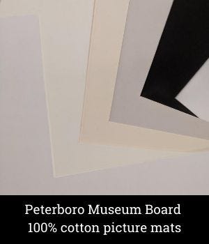Peterboro Museum Board 100% cotton picture mats Peterboro Museum Board 100% cotton picture mats