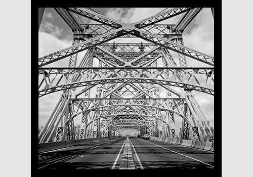 Queensborough Bridge View from Center of Roadway Near Queens Tower 1995 Queensborough Bridge View from Center of Roadway Near Queens Tower 1995
