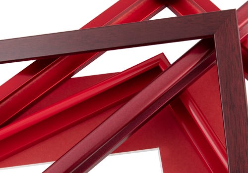 Red Frames and Mat Boards