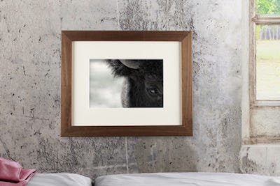 Refined Rustic, natural wood frame with creamy white matboard Refined Rustic, natural wood frame with creamy white matboard