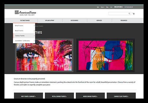 Browse custom picture frames by style, collection or color Browse custom picture frames by style, collection or color