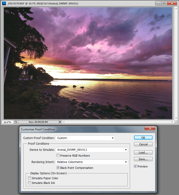 Image proof using Relative Colorimetric Intent Image proof using Relative Colorimetric Intent