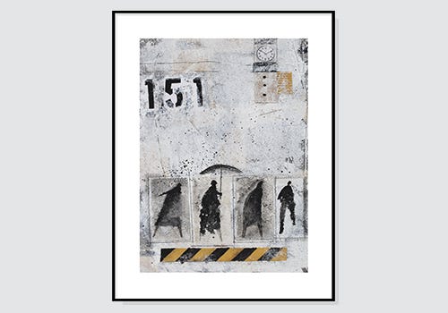 'The Bus Stop', mixed media by Toledo, Ohio based artist Al Navarre 'The Bus Stop', mixed media by Toledo, Ohio based artist Al Navarre