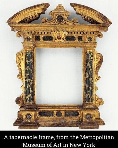 A tabernacle frame, from the Metropolitan Museum of Art in New York A tabernacle frame, from the Metropolitan Museum of Art in New York