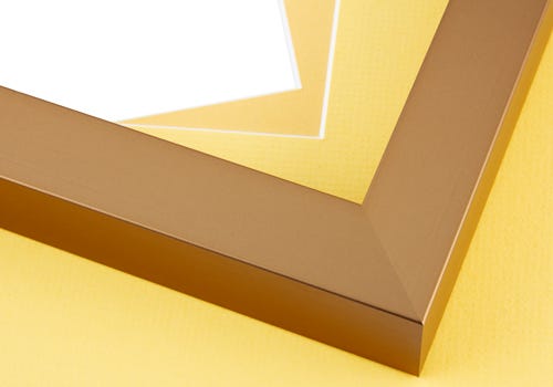 Yellow Mat Board and Gold Frame