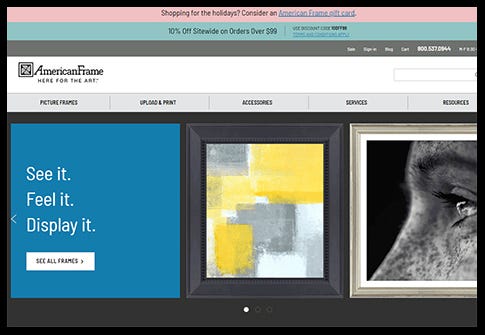 AmericanFrame.com - A leading supplier of custom picture frames since 1973 AmericanFrame.com - A leading supplier of custom picture frames since 1973