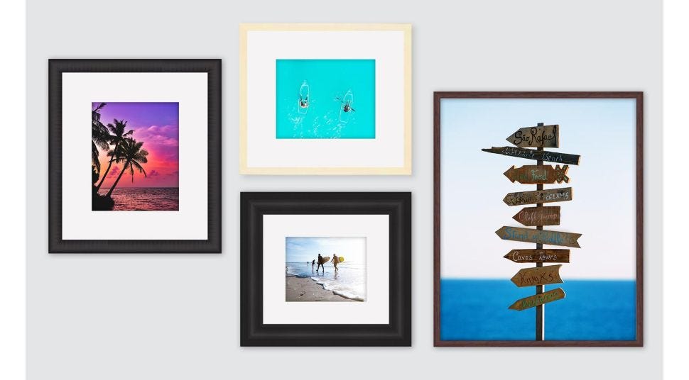Ideas for framing your favorite summer vacation photos