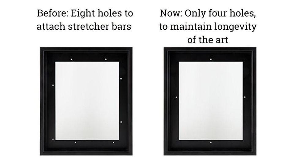 About My Canvas Float Frame...
