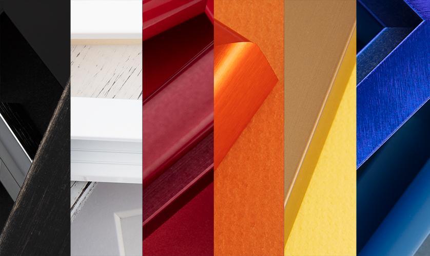 Rainbow Colors of Frames and Mat Boards