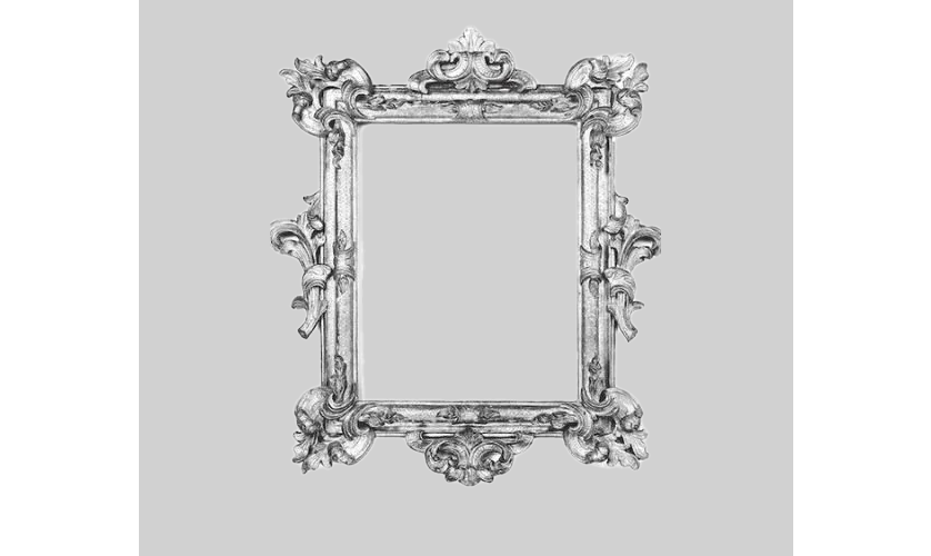 Drawing of a Baroque style picture frame