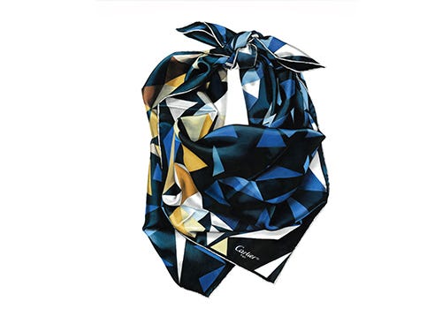A drawing of a Cartier scarf by Hannah Sarfraz A drawing of a Cartier scarf by Hannah Sarfraz