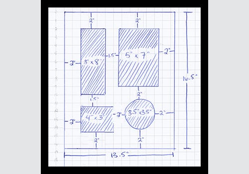 Diagrams for multi-opening mat boards can be hand drawn and do not need to be to scale Diagrams for multi-opening mat boards can be hand drawn and do not need to be to scale