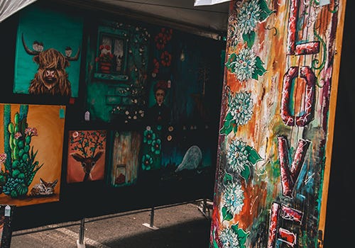 An art fair An art fair