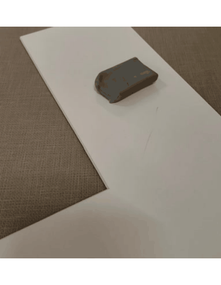 Gif of the mat board eraser at work Gif of the mat board eraser at work