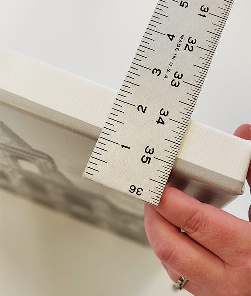Measure the depth of your stretched canvas to get the correct canvas depth picture frame Measure the depth of your stretched canvas to get the correct canvas depth picture frame