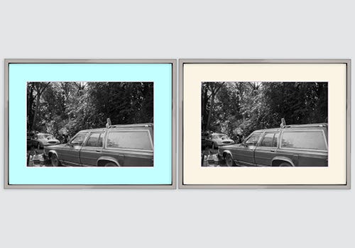 Easily refresh your old photographs with a white mat board Easily refresh your old photographs with a white mat board