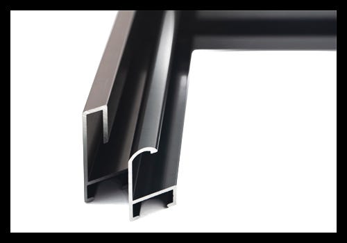 Nielsen metal frames feature both flat and round profiles to suit your needs.