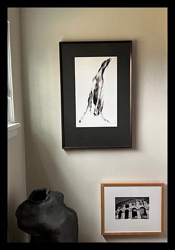 “Rearing Horse”: Charcoal on paper inspired by the Degas horse sculpture by Elain Mickel “Rearing Horse”: Charcoal on paper inspired by the Degas horse sculpture by Elain Mickel