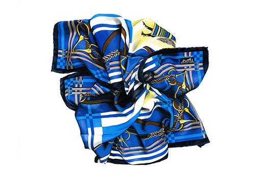 A crumpled blue scarf drawn by Hannah Scarfraz A crumpled blue scarf drawn by Hannah Scarfraz