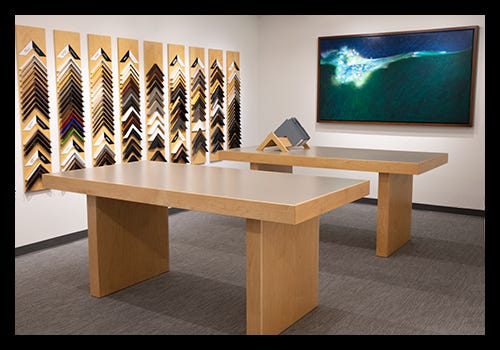 American Frame's showroom located in Maumee, Ohio where you can get personal one-on-one help with your project. American Frame's showroom located in Maumee, Ohio where you can get personal one-on-one help with your project.