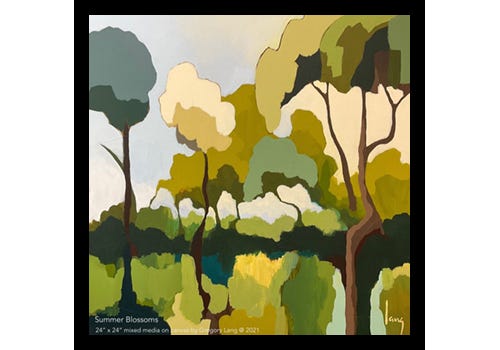 'Summer Blossoms' by painter Gregory Lang. 'Summer Blossoms' by painter Gregory Lang.