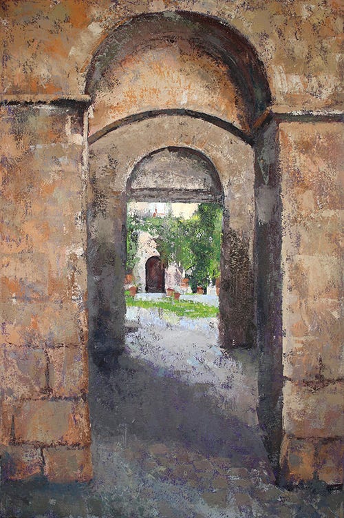 Courtyard Bagnoregio 2 by Michelle Paine Courtyard Bagnoregio 2 by Michelle Paine
