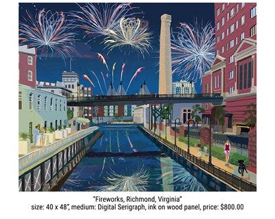 "Fireworks, Richmond, Virginia" "Fireworks, Richmond, Virginia"