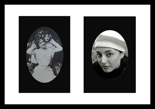 Black and white photos displayed with a circle cut mat board along with a multi-cut mat board. Black and white photos displayed with a circle cut mat board along with a multi-cut mat board.