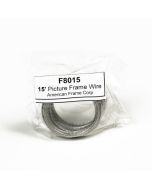 15 foot roll of 16 strand braided steel picture frame wire which holds up to 30 pounds