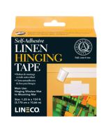 Lineco Self-Adhesive Linen Hinging Tape is used for securing mats, artwork and photographs to backing boards.