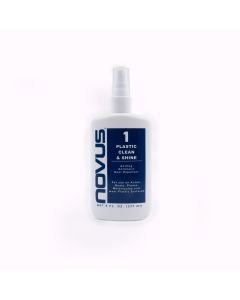 Novus plexi-glass cleaner and polish removes and repels dust and fingerprints.