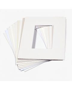 Assorted White Mat Board (11" x 14" with 7 1/2" x 9 1/2" Opening)